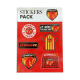 Pack 7 Stickers Le Mans FC