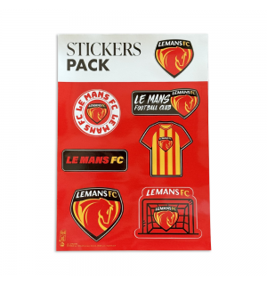 Pack 7 Stickers Le Mans FC